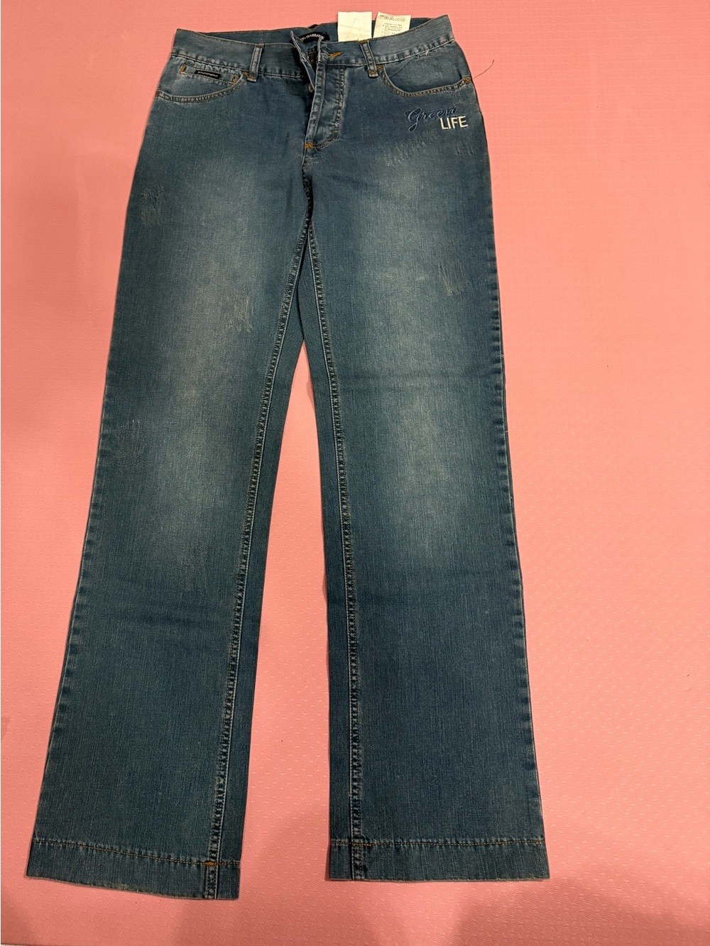 Dolce & Gabbana Dark Blue Wide Leg Jeans